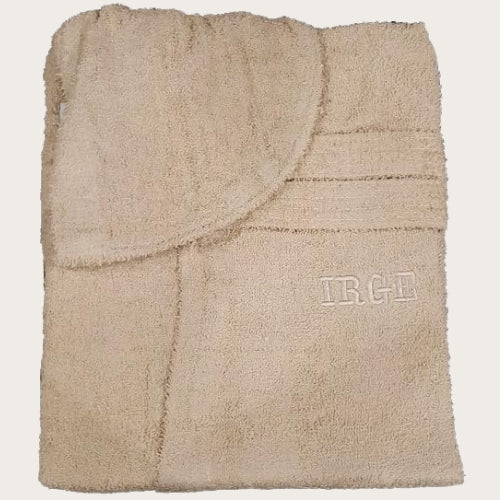 IRGE Accappatoio con Cappuccio in Spugna 100% Cotone Tinta Unita Uomo Donna Unisex (XXL, Celeste
