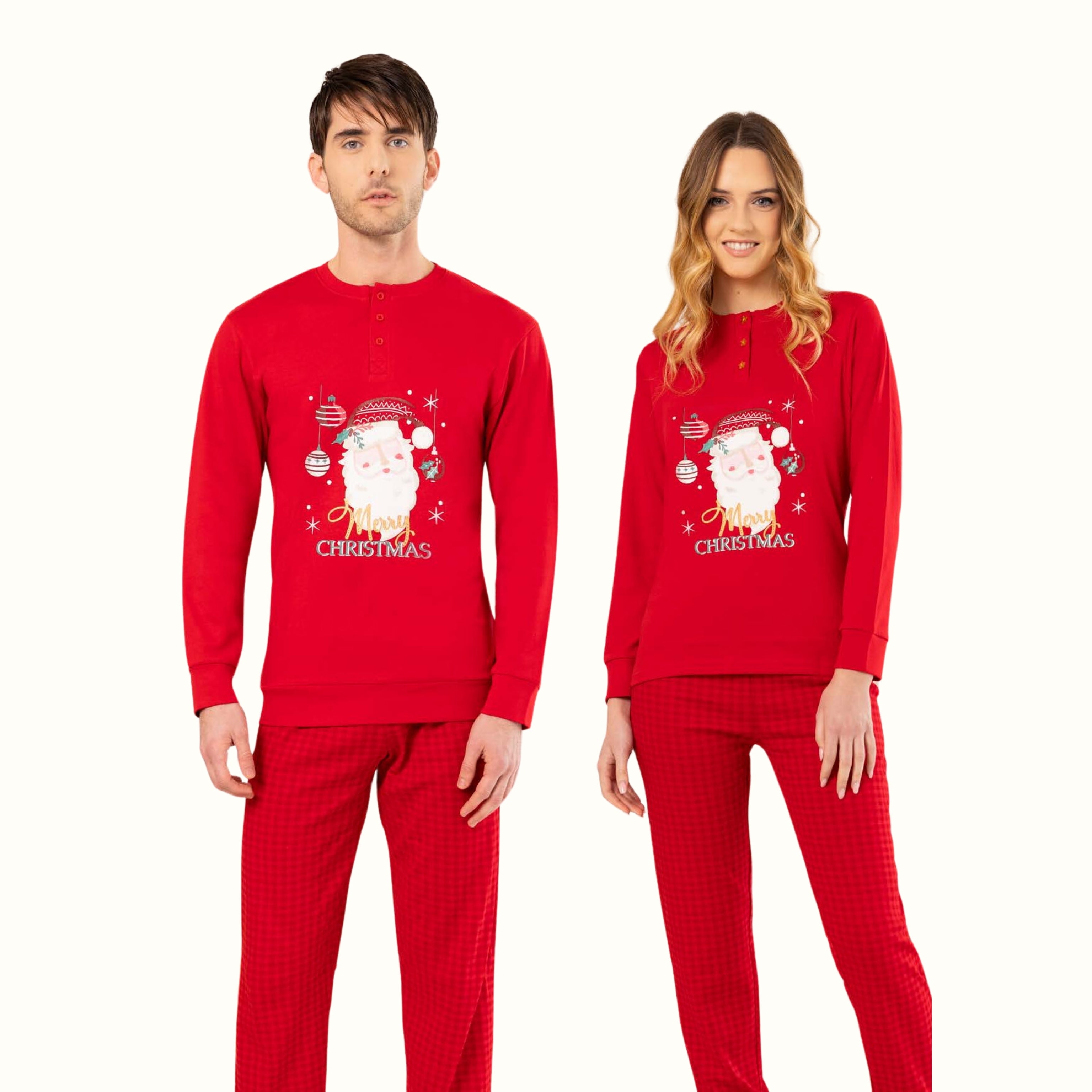 Pigiama Donna Ovs Pigiama Uomo Natale Babbo Natale Pigiama