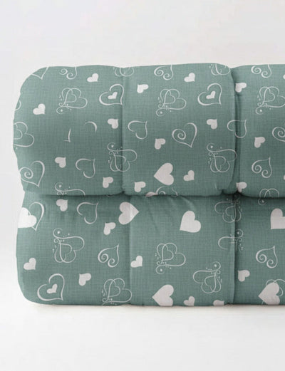 Trapunta Swift Matrimoniale in Cotone Stampa Cuori Stilizzati 270x270 cm