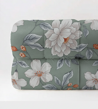 Trapunta Aris Matrimoniale in Cotone Stampa Fiori stilizzati  270x270 cm