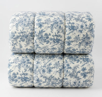 Trapunta Althea Matrimoniale in Cotone Stampa Fiori 270x270 cm