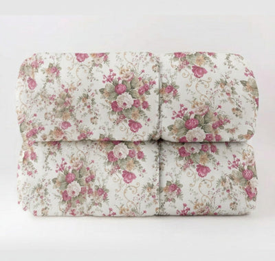 Trapunta Tea Matrimoniale in Cotone Stampa Rose 270x270 cm