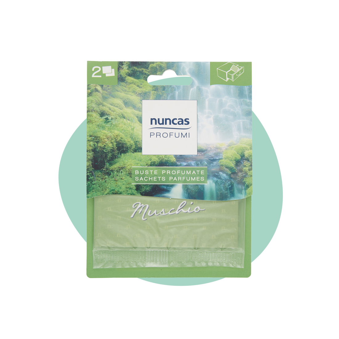 NUNCAS BUSTE PROFUMATE PER CASSETTI MUSCHIO - 2 PEZZI