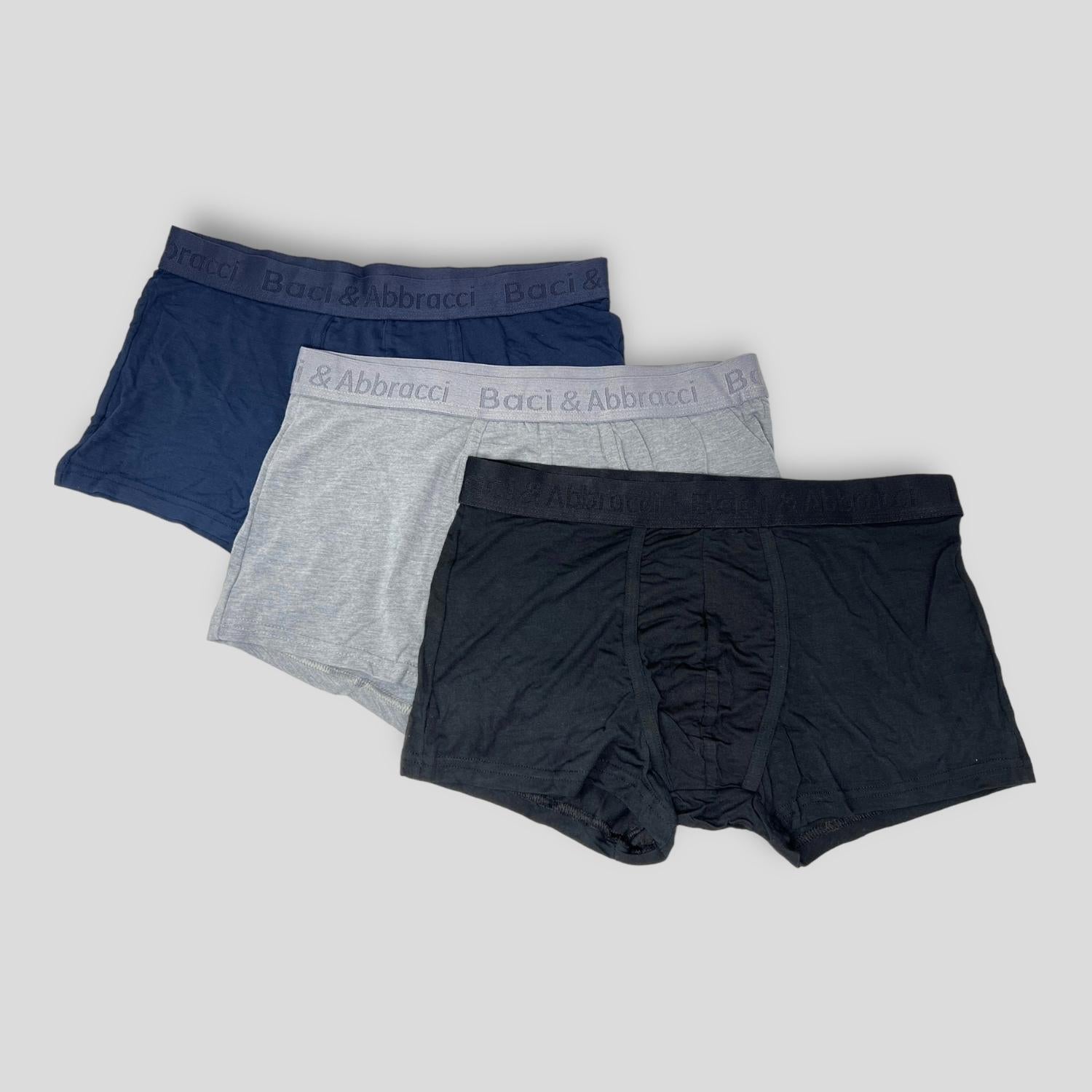 Boxer da uomo in stile retrò con misto cotone e spandex