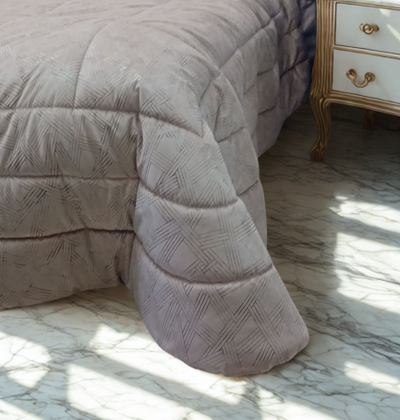 Trapunta Vanessa in velluto glitter – 350 g/m² – Made in Italy