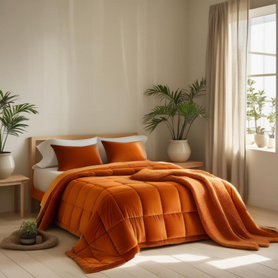 Trapunta Glenda in velluto di cotone trapuntatura a cassettoni