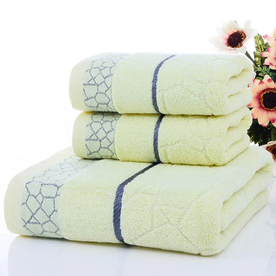 Set di asciugamani geometrici confortevole 100% cotone da bagno in cotone spesso doccia bagno casa spa asciugamano viso asciugamani per adulti