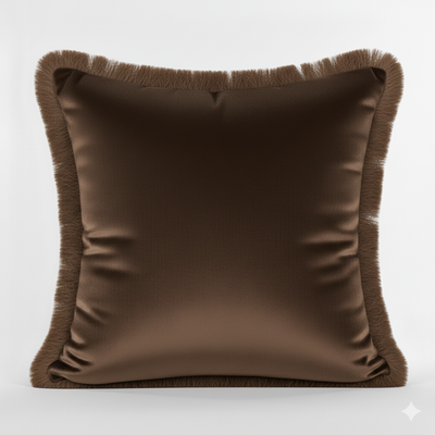 Cuscino Arredo in Velluto con Frange 45x45 cm