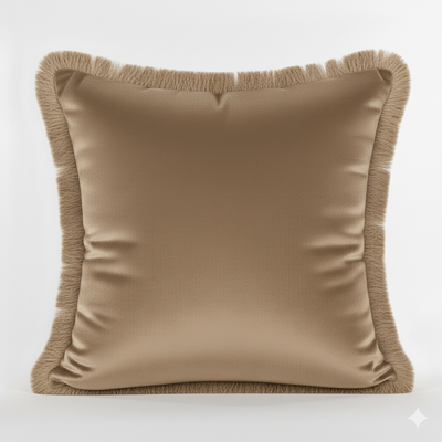 Cuscino Arredo in Velluto con Frange 45x45 cm