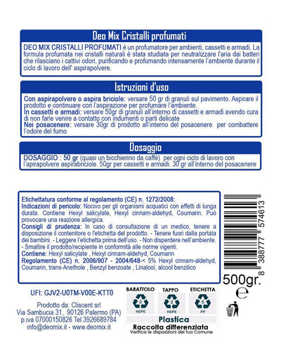 DEO MIX CRISTALLI ASPIRAPOLVERE PETALI DI PEONIA GR.500