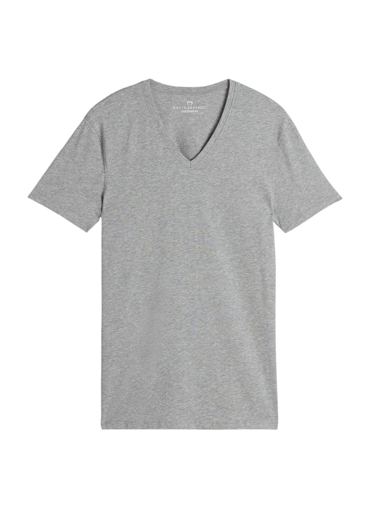 Baci E Abbracci - 3 Magliette Intime Uomo In Cotone Elasticizzato, T-Shirt A Manica Corta, Modello Girocollo O Scollo A V, Antiodore E Morbide, Ideali Per Ogni Giorno